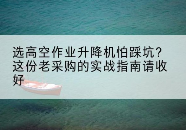 石楼高空作业升降机厂家推荐-选高空作业升降机怕踩坑？这份老采购的实战指南请收好